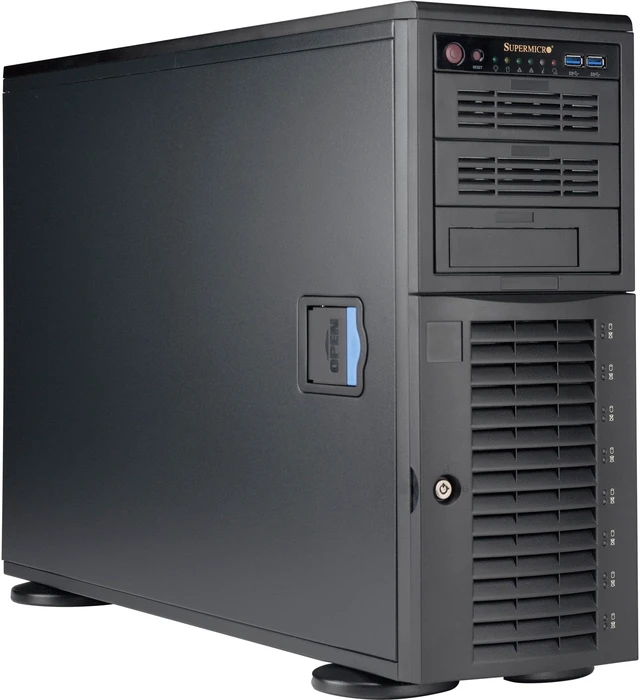 Main image of Supermicro AMD Ryzen Threadripper PRO Quadro Workstation, 16-Core/32-Thread, 3.9GHz, 64GB (4x16GB) DDR4 Memory, 1TB NVMe SSD, 2TB Toshiba HDD, NVIDIA PNY Quadro RTX4000 8GB GPU, Windows 10 Pro Installed