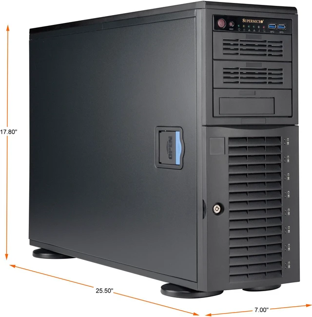 Alt view image 2 of 2 - Supermicro AMD Ryzen Threadripper PRO Quadro Workstation, 16-Core/32-Thread, 3.9GHz, 64GB (4x16GB) DDR4 Memory, 1TB NVMe SSD, 2TB Toshiba HDD, NVIDIA PNY Quadro RTX4000 8GB GPU, Windows 10 Pro Installed