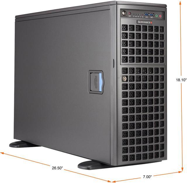 SUPERMICRO GPU/CAD 3D Design Workstation, 64-Core/128-Thread, 128GB  (4x32GB) DDR4 Memory, 2TB NVMe SSD, 4TB Toshiba HDD, 2X Zotac RTX 3070 8G  GPU