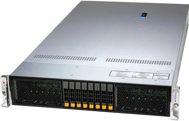 Main image of Supermicro Hyper SuperServer SYS-212HA-TN, 2U UP Hyper with 8 hot-swap 2.5” NVMe/SAS/SATA bays and up to 3 PCIe 5.0 + 1 PCIe 5.0 AIOM slots, Complete System Only.