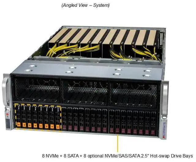 Alt view image 2 of 6 - Supermicro GPU SuperServer (SYS-421GE-TNRT-02-G1)