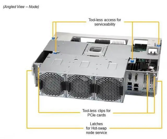 Alt view image 3 of 6 - Supermicro 4U Gold Series Storage Server (SSG-640SP-E1CR90-G1)