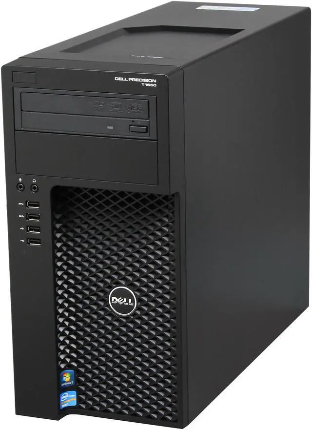 Alt view image 3 of 9 - DELL Precision T1650 Mini-tower Workstation Intel Xeon E3-1240V2 3.4GHz 4C/8T 8GB DDR3 1TB 7200 RPM 3.5" SATA 6Gb/s Windows 7 Pro 64-bit 469-3188