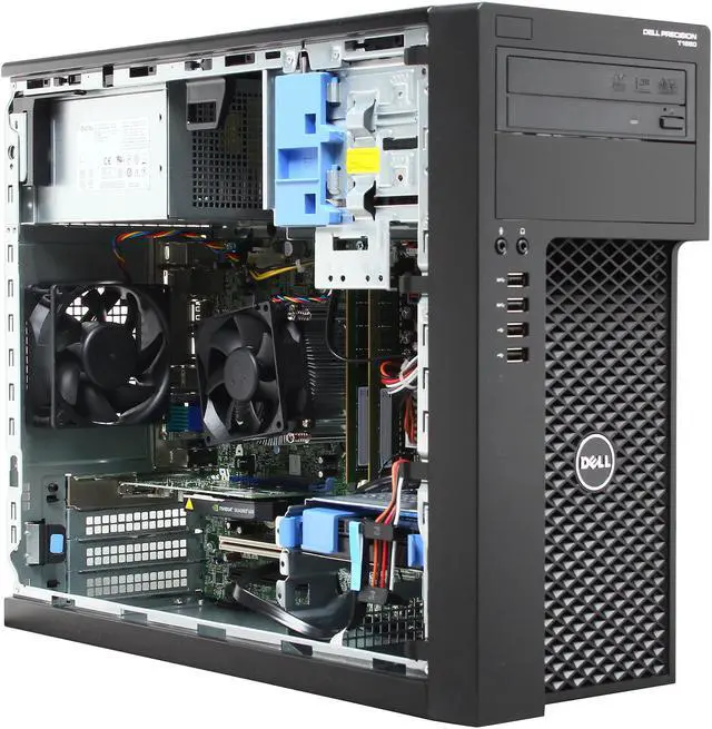 Alt view image 7 of 9 - DELL Precision T1650 Mini-tower Workstation Intel Xeon E3-1240V2 3.4GHz 4C/8T 8GB DDR3 1TB 7200 RPM 3.5" SATA 6Gb/s Windows 7 Pro 64-bit 469-3188
