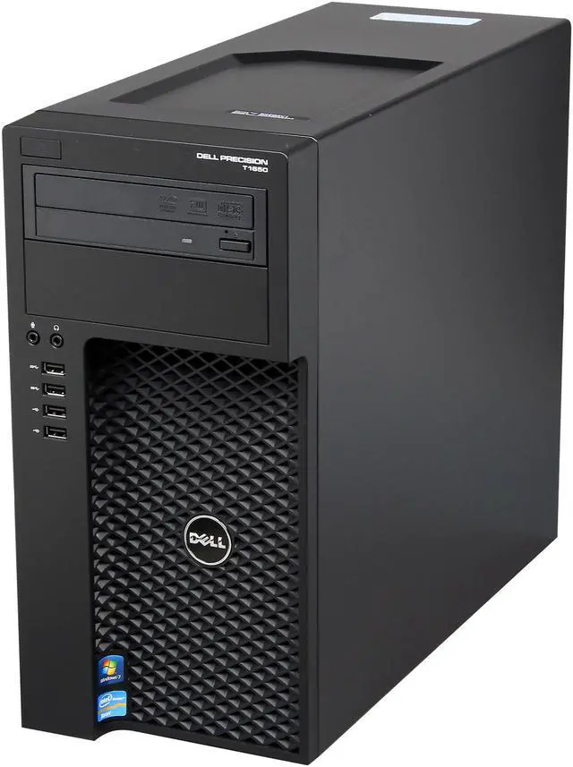 Alt view image 3 of 9 - DELL Precision T1650 Mini-tower Workstation Intel Xeon E3-1220V2 3.1GHz 4C/4T 4GB DDR3 500GB 7200 RPM 3.5" SATA 6Gb/s Windows 7 Pro 64-bit 469-3189