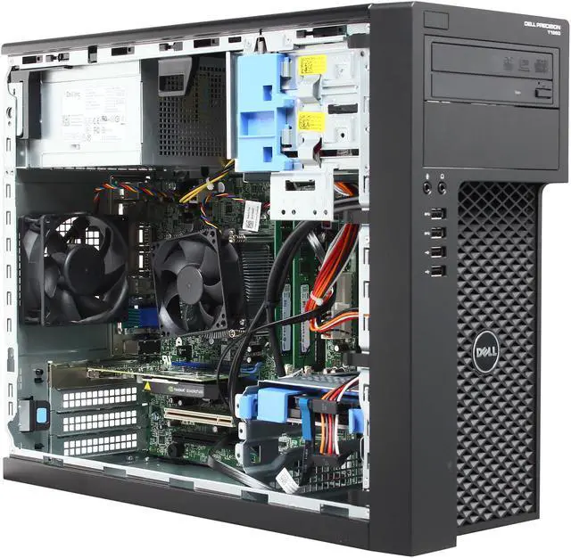 Alt view image 7 of 9 - DELL Precision T1650 Mini-tower Workstation Intel Xeon E3-1220V2 3.1GHz 4C/4T 4GB DDR3 500GB 7200 RPM 3.5" SATA 6Gb/s Windows 7 Pro 64-bit 469-3189