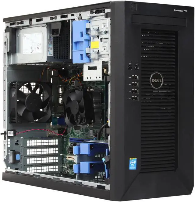 Alt view image 7 of 9 - Dell PowerEdge T20 Mini-tower Server System Intel Pentium G3220, 4GB Memory