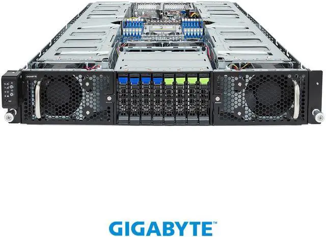 Alt view image 2 of 7 - GIGABYTE G293-Z22 HPC/AI Server Barebone - AMD EPYC™ 9004 - 2U UP 8 x PCIe Gen5 GPUs | Application: AI , AI Training , AI Inference & HPC