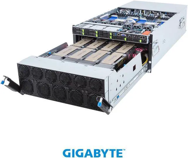 Alt view image 3 of 7 - GIGABYTE G593-ZD2-H200 HPC/AI Server - AMD EPYC™ 9004 - 5U DP NVIDIA HGX™ H200 8-GPU
