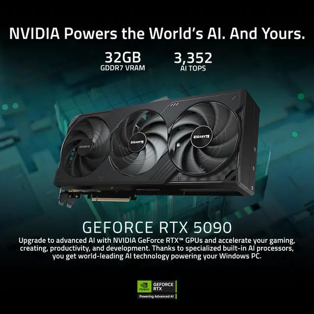 Alt view image 5 of 8 - GIGABYTE AI TOP 100 Z890 Desktop PC, Intel Core Ultra 9 285K, GIGABYTE RTX 5090, 128GB DDR5, 2TB + 320GB SSD, Windows 11 Pro, Black