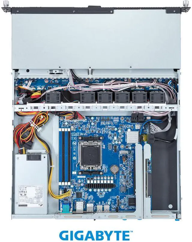 Alt view image 4 of 4 - GIGABYTE R123-C00-AA01-L1002 Server System, AMD Ryzen 9950X, 16-Core/32-Threads, 64 GB DDR5-4800 Memory, 960GB M.2 SSD, 2x 10GB NIC, 2 x Gen5 NVMe - 2280/22110 adapter cards