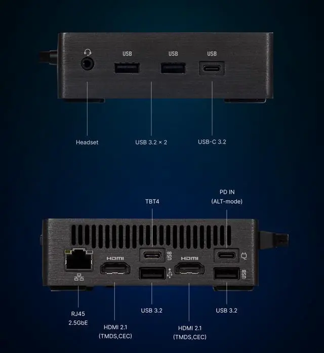 Alt view image 7 of 7 - GIGABYTE BRIX SFF Mini PC/System GB-BRU5-225H, Intel® Core™ Ultra 5 processor 225H, Intel® Arc™ Graphics, 130T GPU, 16GB DDR5 Memory, 512GB SSD .