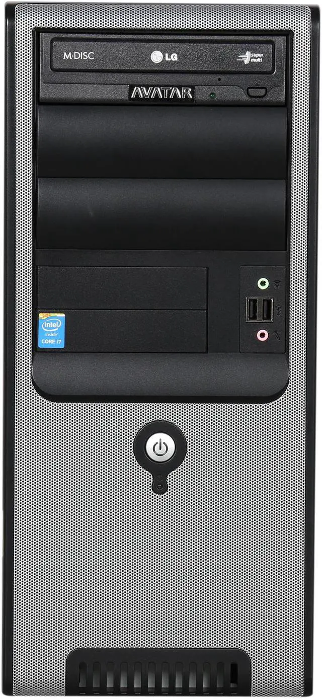 Alt view image 2 of 9 - Avatar A-Workstation Mid-Tower ATX Server System Intel Core i7-4770 3.4GHz 4C/8T 16GB DDR3 1600 120G SDD (boot-up drive) 2TB SATAIII 7200RPM HDD Windows 7 professional (Media DVD included) WS I7-58K2200-SSD