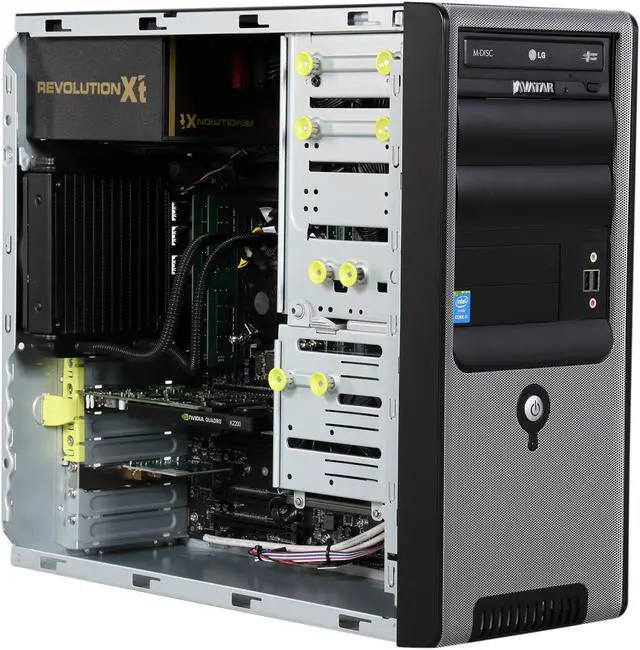 Alt view image 7 of 9 - Avatar A-Workstation Mid-Tower ATX Server System Intel Core i7-4770 3.4GHz 4C/8T 16GB DDR3 1600 120G SDD (boot-up drive) 2TB SATAIII 7200RPM HDD Windows 7 professional (Media DVD included) WS I7-58K2200-SSD