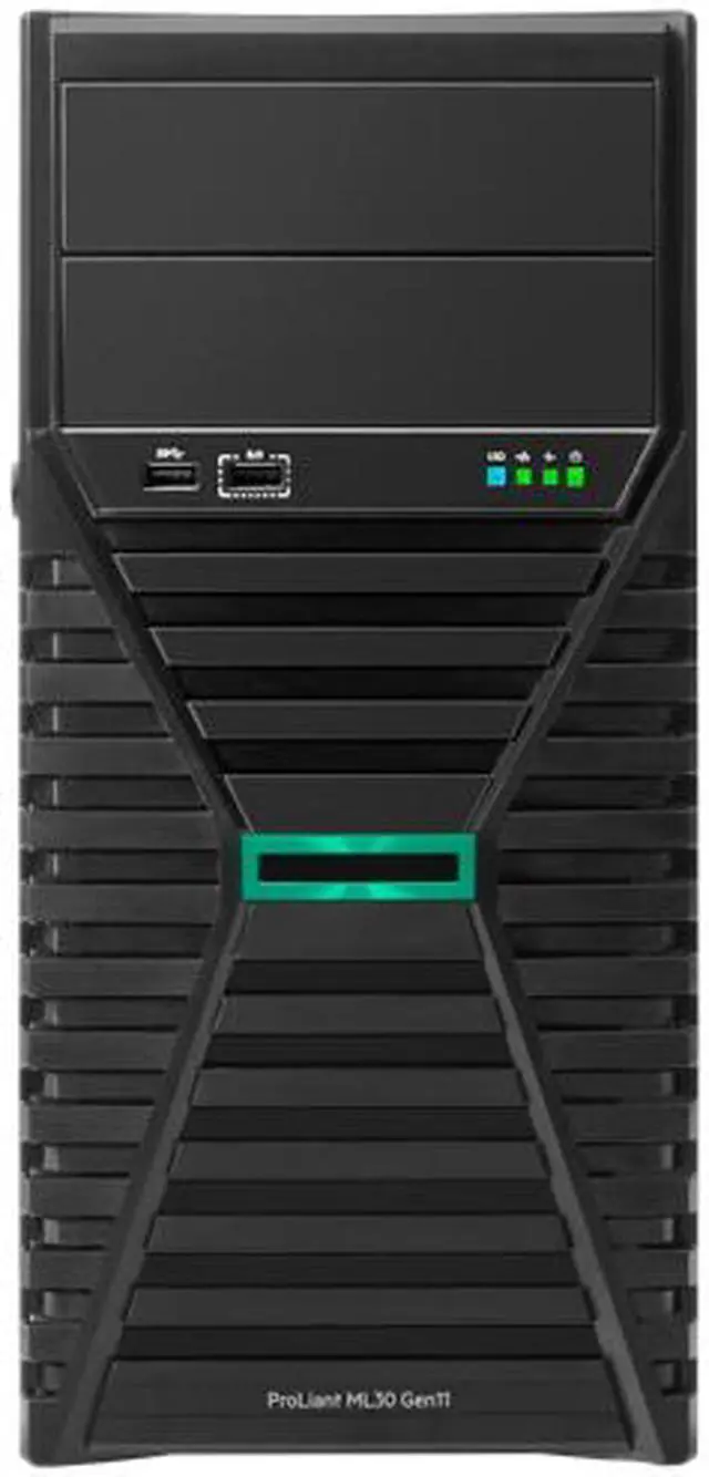 Alt view image 2 of 5 - HPE ProLiant ML30 Gen11 E-2414 2.6GHz 4-core 1P 16GB-U 4LFF-NHP 350W PS Server