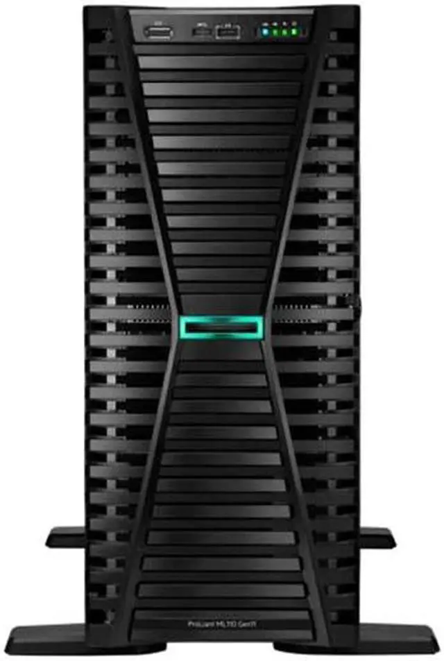 Main image of HPE ProLiant ML110 Gen11 server with one Intel® Xeon® Silver 4510 Processor, 32 GB (1x32 GB) Dual Rank Memory, Embedded Intel VROC SATA/NVMe, Drive Bay(s) for 4 large form factor drives  - P75329-005