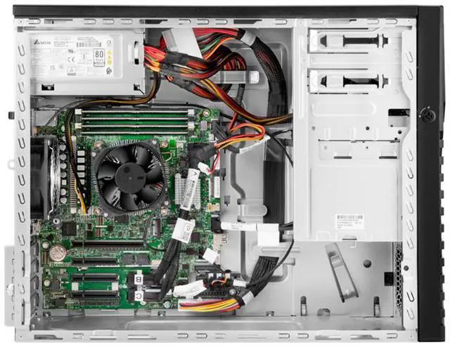 Alt view image 5 of 5 - HPE ProLiant ML30 Gen11 6315P 2.8GHz 4-Core / 1x16G / 4LFF NHP / 2x1TB SATA HDD / 1GbE / 1x350W PS Tower Server
