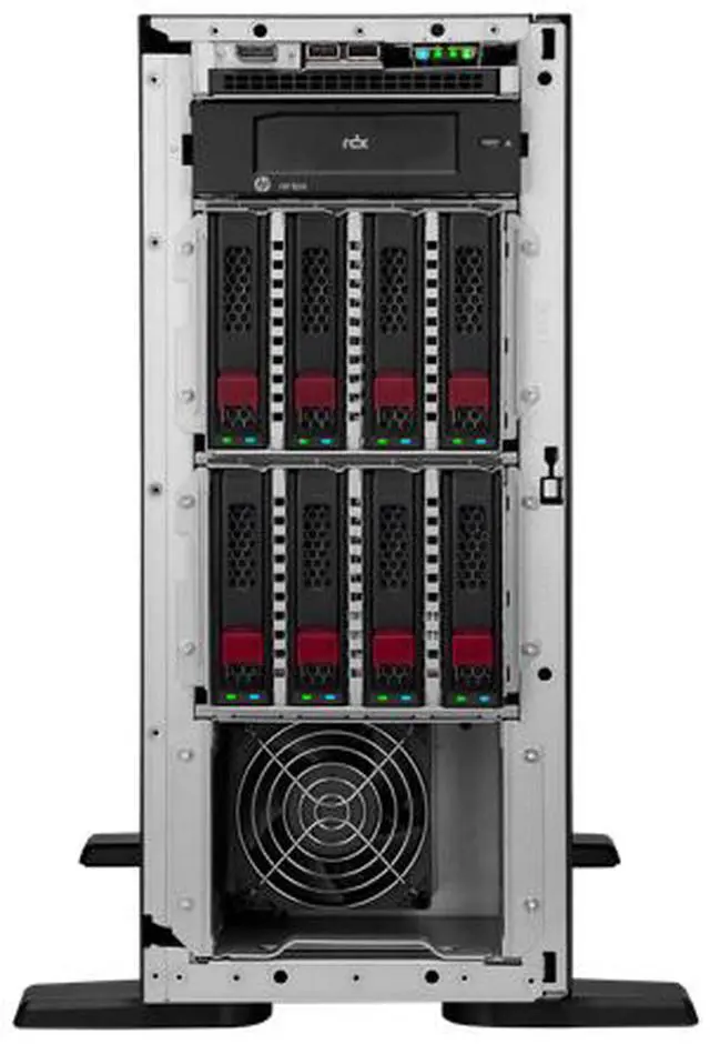 Alt view image 3 of 8 - HPE ProLiant ML110 Gen11 5416S 2.0GHz 16-Core / 2x32G / 8SFF / 2x960GB SATA SSD / 1GbE / MR408i-o / 2x800W PS Tower Server