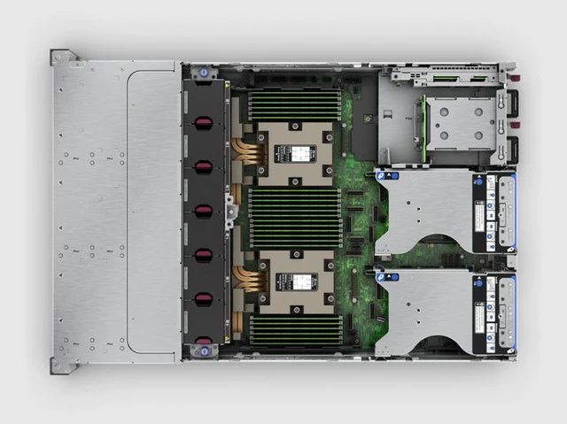 Alt view image 4 of 4 - HPE ProLiant DL385 Gen11 9124 3.0GHz 16-Core 1P 2x32GB-R 8SFF MR408i-o BCM5719 1GbE 2x480GB SATA SSD 2x800W PS Rack Server - P86277-005