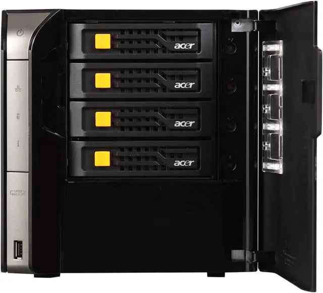 Alt view image 2 of 6 - acer Aspire Easystore Tower Server System Intel Atom D510 1.66GHz 2C/4T 2GB DDR2 2TB Windows Home Server AH342-U2T2H