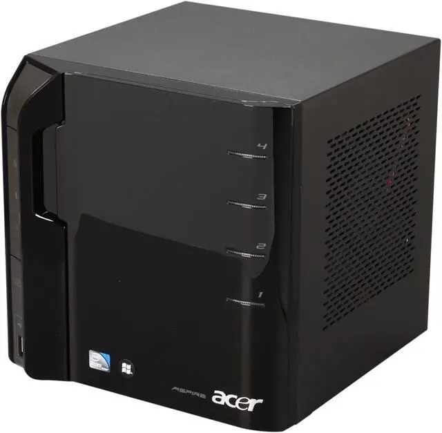 Alt view image 3 of 6 - acer Aspire Easystore Tower Server System Intel Atom D510 1.66GHz 2C/4T 2GB DDR2 2TB Windows Home Server AH342-U2T2H