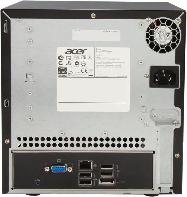 Alt view image 4 of 7 - acer AC100 MicroServer Server System Intel Xeon E3-1260L 2.4GHz 4C/8T 4GB DDR3 2 x 1TB 7200RPM ST.R7L11.001