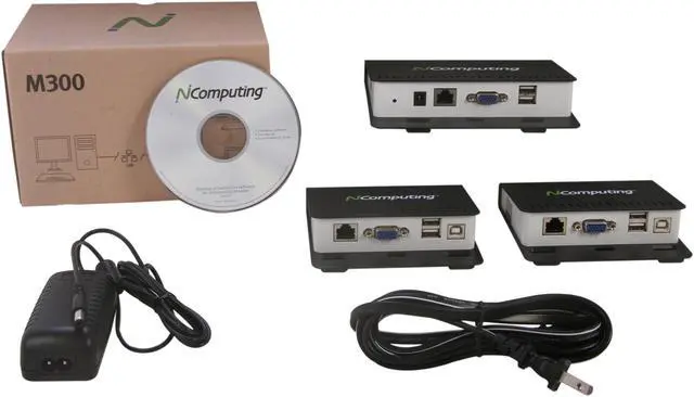 Alt view image 6 of 6 - NComputing M300 3-in-1 Thin Client Kit for Virtual Desktops (Includes 3 client devices)