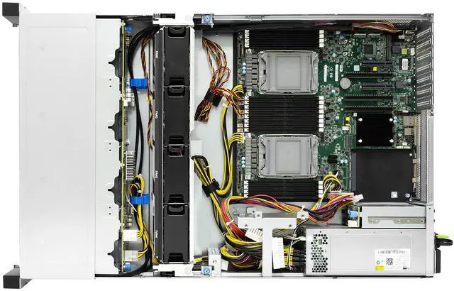 Alt view image 4 of 4 - Dual AMD EPYC 9354 64-Core 2U High-Performance Server with 256GB DDR5 ECC, 3.84TB SSD, 32TB HDD, RAID, and Redundant Titanium Power Supplies