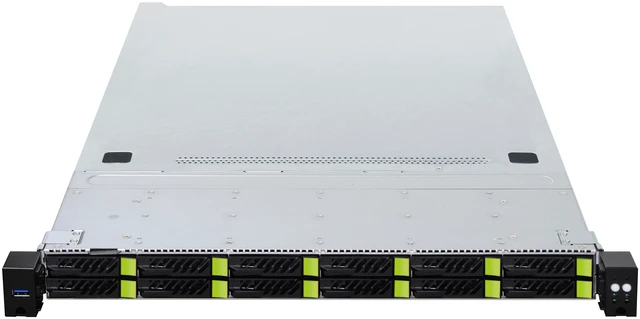 Alt view image 2 of 5 - Single AMD EPYC 9355 32-core server with 192GB DDR5-5600 ECC memory, dual 500GB NVMe M.2 SSDs, dual 1.92TB enterprise SATA SSDs, dual 10GbE, and redundant 1000W Platinum power.