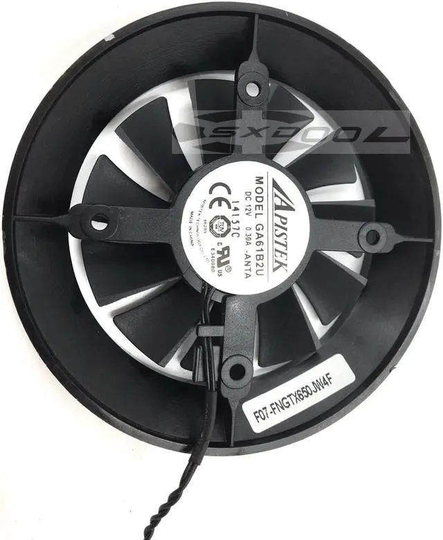 Alt view image 5 of 5 - For NVIDIA GTX650 GTX1050TI graphics card fan round ball bearing fan  GA61S2U 12V