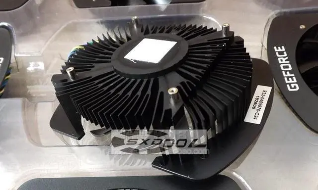 Alt view image 3 of 6 - For NVIDIA GTX1060 graphics card cooler 123*97*34mm, hole pitch 58mm, dual ball 4-pin PWM graphics card cooling fan PLA09215B12H