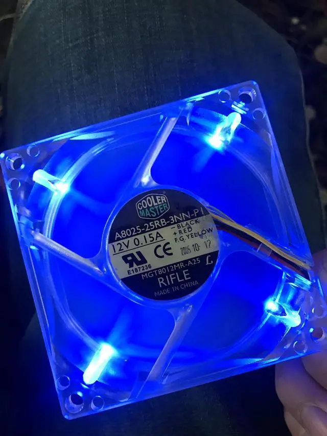 Main image of Desktop computer 8cm chassis fan power supply radiator led fan mute 12V 8025 80MM COOLER MASTER A8025-25RB-3NN-PI MGT8012MR-A25 3-wire