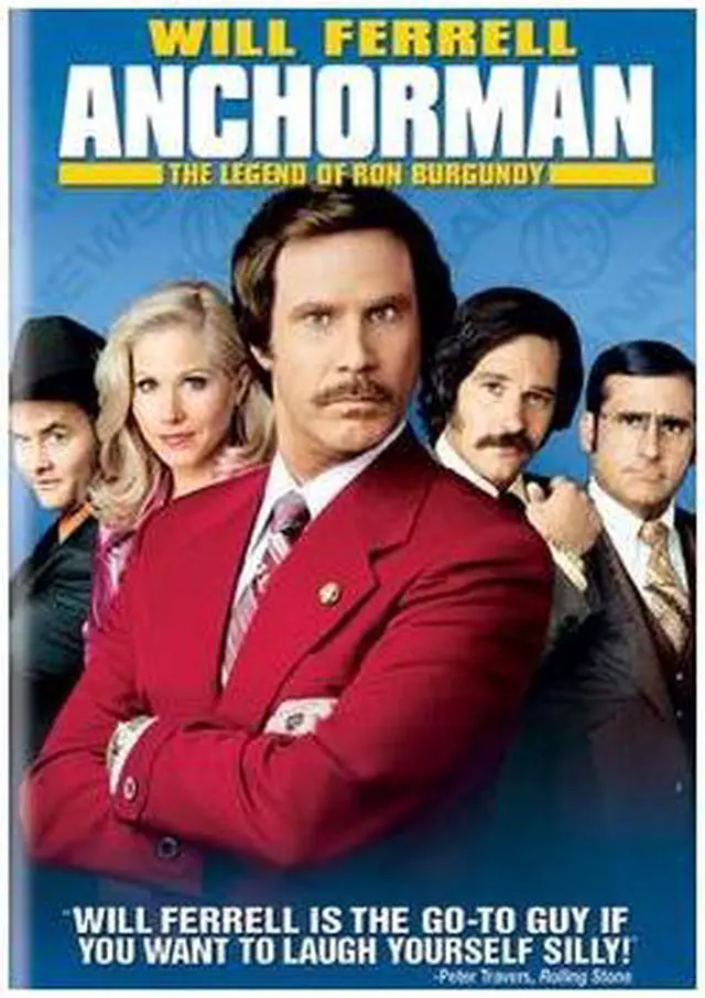 Main image of Anchorman: The Legend of Ron Burgundy Will Ferrell, Christina Applegate, Paul Rudd, Fred Willard, Steven Carell, Vince Vaughn, Chris Parnell, David Koechner, Chad Everett, Kevin Corrigan