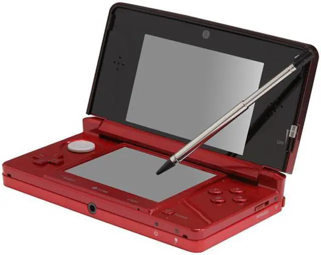 Alt view image 2 of 11 - Nintendo 3DS Flame Red with Super Mario 3D Land