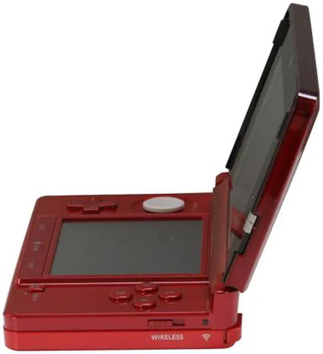 Alt view image 4 of 11 - Nintendo 3DS Flame Red with Super Mario 3D Land