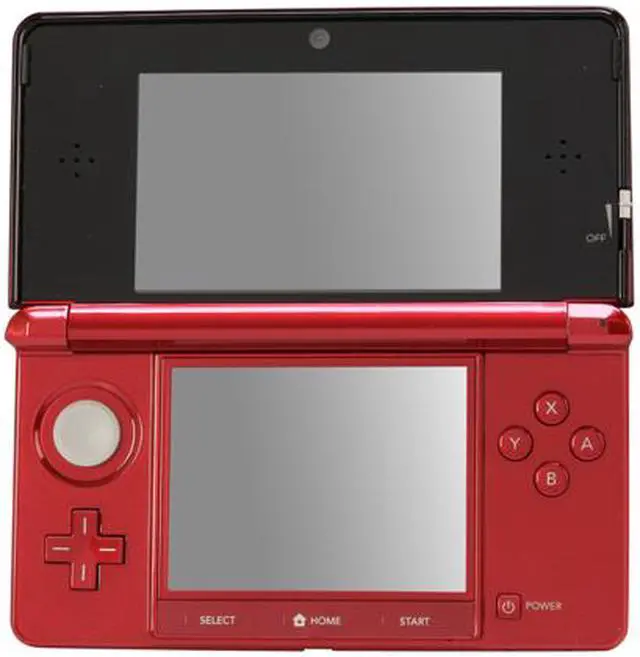 Alt view image 7 of 11 - Nintendo 3DS Flame Red with Super Mario 3D Land