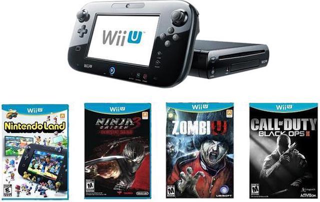 Nintendo Wii U 32GB Bundle w/Ninja Gaiden 3 Wii U, Call of Duty Black Ops  2, and Zombi U Black