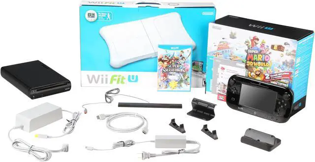 Alt view image 8 of 8 - Nintendo Wii U Super Mario 3D world, Nintendoland, Super Smash Bros and Wii Fit U Bundle