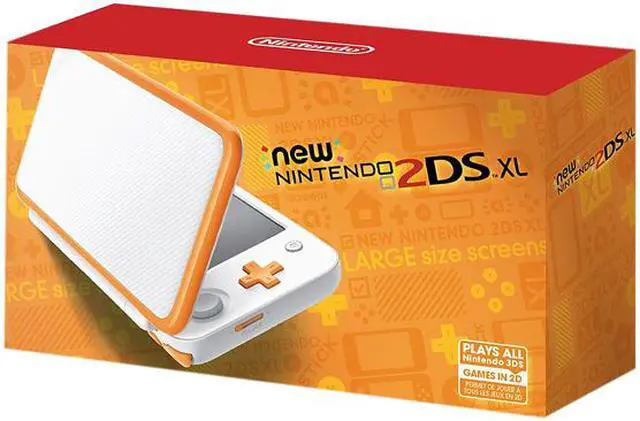 Alt view image 5 of 5 - Nintendo New 2DS XL Game Console - White + Orange