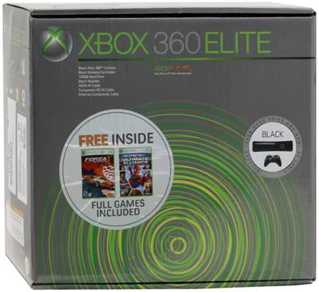 Alt view image 19 of 19 - Microsoft Xbox 360 Elite w/2 Games 120 GB Hard Drive Black