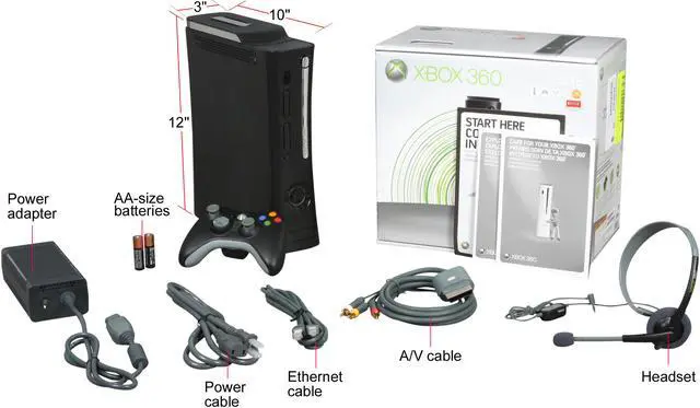 Alt view image 8 of 8 - Microsoft Xbox 360 Elite 120 GB Hard Drive Black