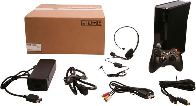 Alt view image 10 of 10 - Microsoft Xbox 360 Elite 250 GB Hard Drive Black