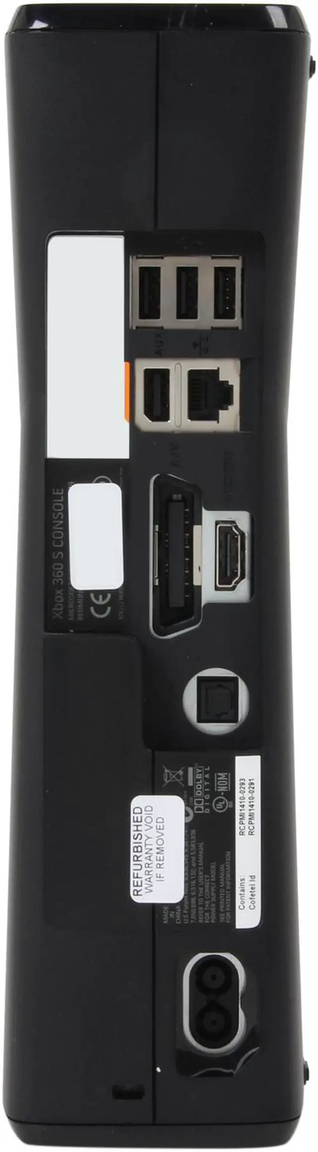 Alt view image 4 of 7 - Microsoft Xbox 360 Slim 4GB internal flash memory Black