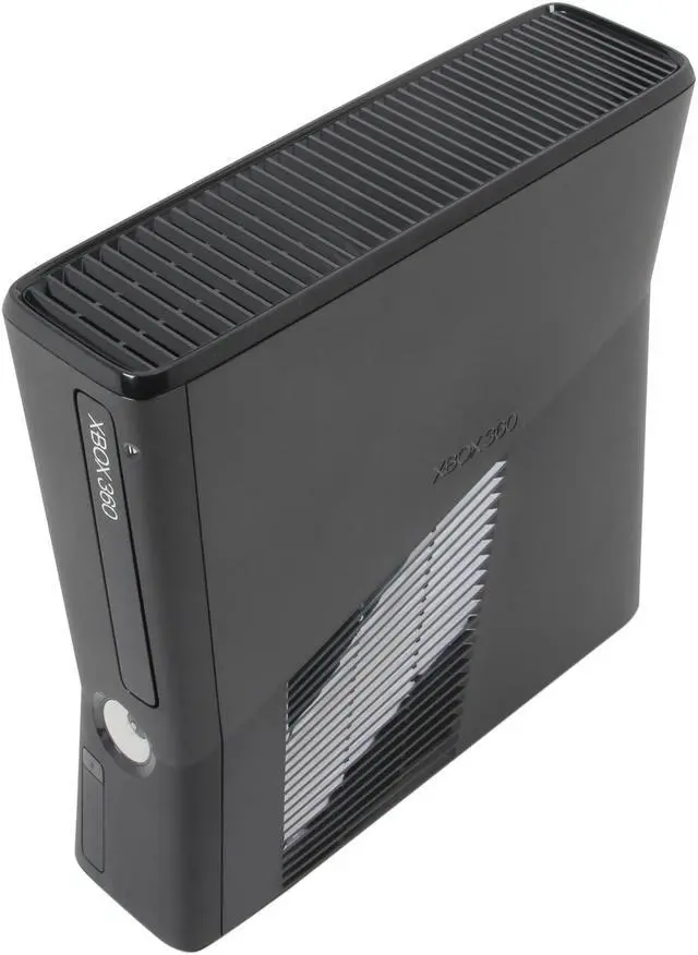 Alt view image 5 of 7 - Microsoft Xbox 360 Slim 4GB internal flash memory Black