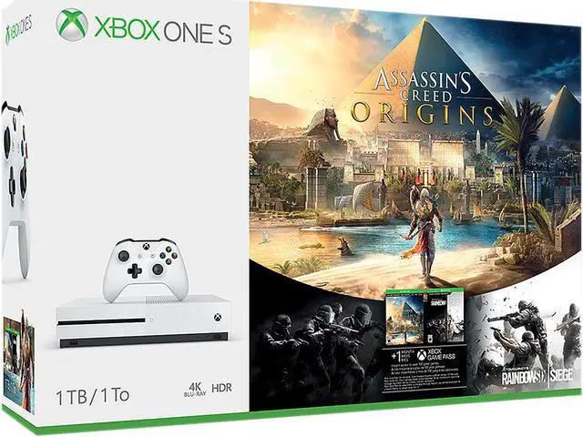 Alt view image 2 of 6 - Xbox One S 1 TB Console - Assassin's Creed Origins Bonus Bundle