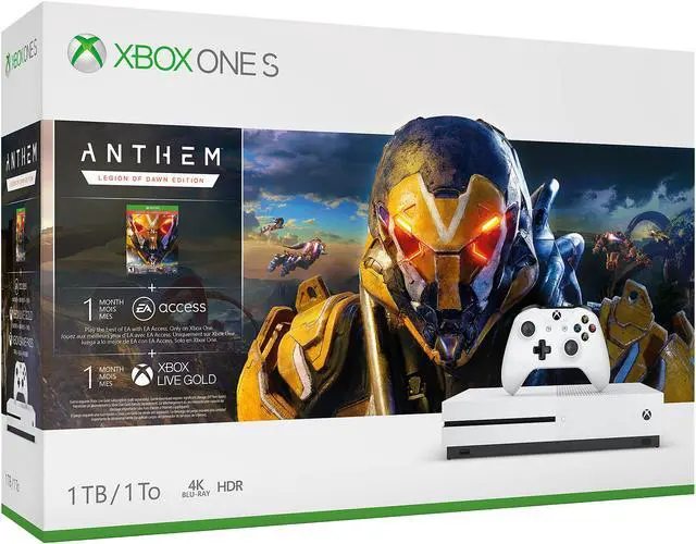 Alt view image 7 of 8 - Xbox One S 1TB Console - Anthem Bundle