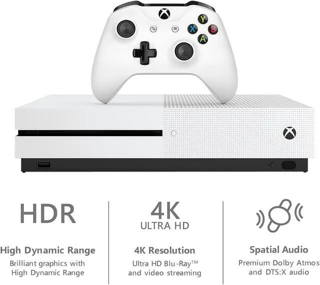 Alt view image 11 of 12 - Microsoft Xbox One S 1TB Console White