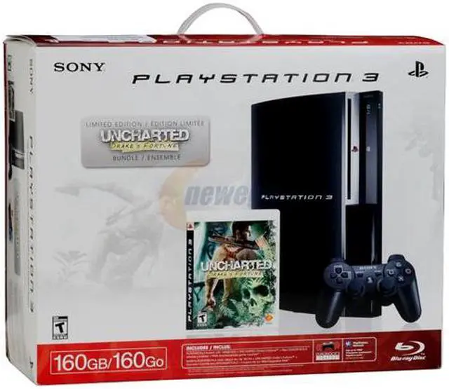 Alt view image 11 of 11 - SONY Playstation 3 160GB Bundle w/Uncharted: Drake's Fortune