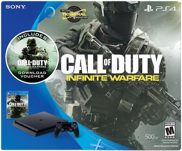 White PlayStation 4 Slim 500GB Call of Duty: Infinite Warfare Bundle