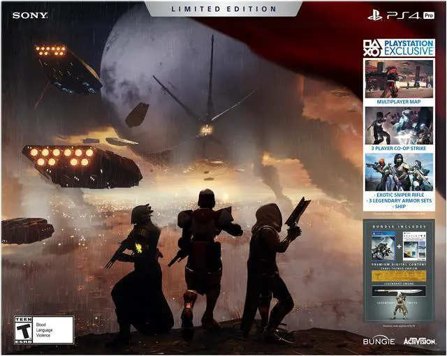 Alt view image 2 of 5 - PlayStation 4 Pro 1TB Limited Edition - Destiny 2 Bundle